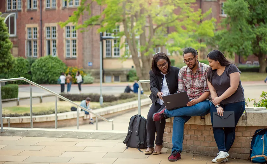 Students on campus